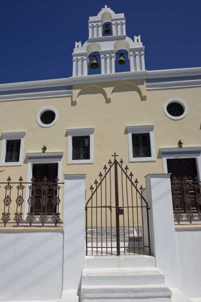 Greece, Santorini Gate to Greek Orthodox church